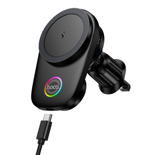 Купити Автотримач Hoco HW36 Electric Rotating 4.5-7.0 inch Magnetic Ring Wireless 15W