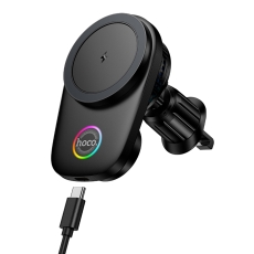 Купить Автодержатель Hoco HW36 Electric Rotating 4.5-7.0 inch Magnetic Ring Wireless 15W