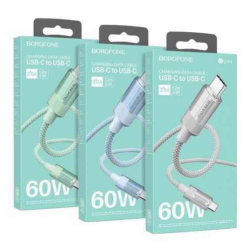 Купить USB Borofone BU44 Sincero 60W Type-C to Type-C 1.2m