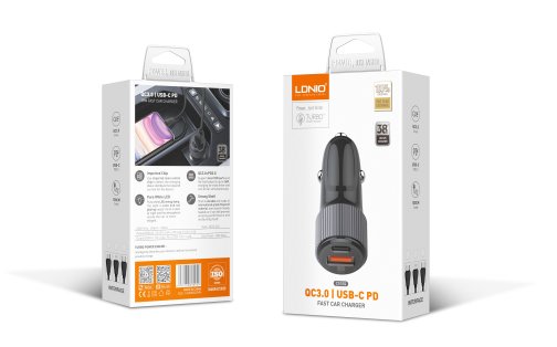 Купити Автомобільний Зарядний Пристрій LDNIO C510Q QC3.0/PD 38W