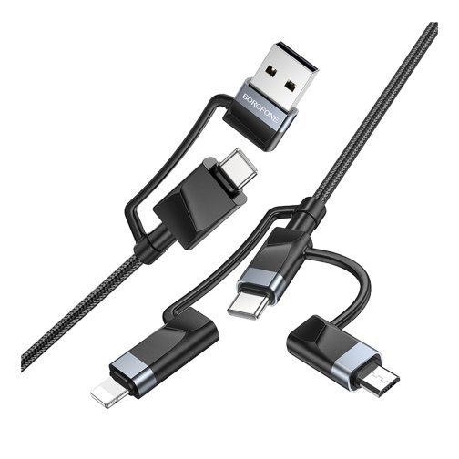 Купить USB Borofone BU51 6-in-1 USB/C to iP/Micro/Type-C(L=1.2M)