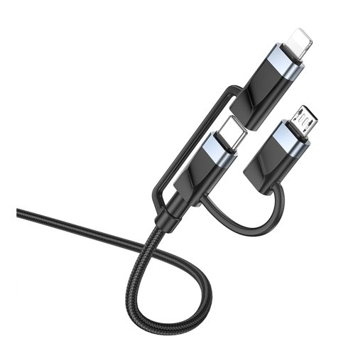 Купить USB Borofone BU51 6-in-1 USB/C to iP/Micro/Type-C(L=1.2M), 3