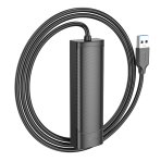 Купить USB Hub Hoco HB42 4-in-1 (USB to USB3.0*3+RJ45 1Gbps) (L=1.2M), 3