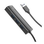 Купить USB Hub Hoco HB42 4-in-1 (USB to USB3.0*3+RJ45 1Gbps) (L=1.2M), 6