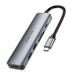 Купить USB Hub Borofone DH15 6-в-1 Type-C to HDMI+PD+USB3.0+USB2.0+SD+TF(L=0.15M)