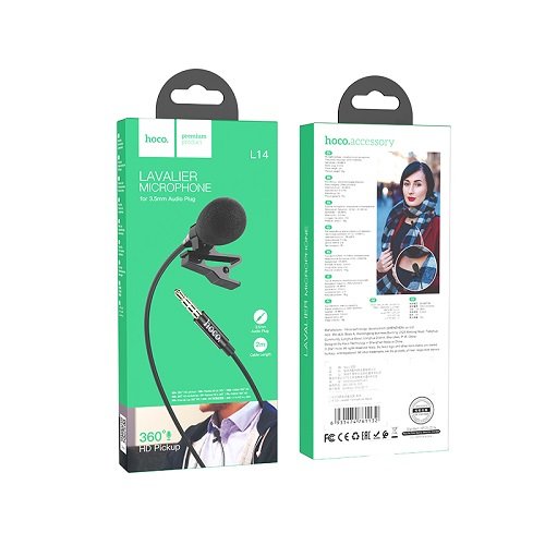 Купить Микрофон Петличный Hoco L14 Jack 3,5, 2