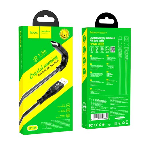 Купити Кабель USB Hoco U105 Treasure jelly Type-C 1.2m, 6