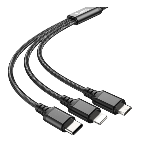 Купить USB Hoco X76 3-in-1 IP+Type-C+Micro 2A, 4