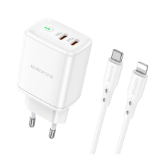 Купить Сетевое Зарядное Устройство Borofone BN9 Reacher PD/QC 35W Type-C to Lightning