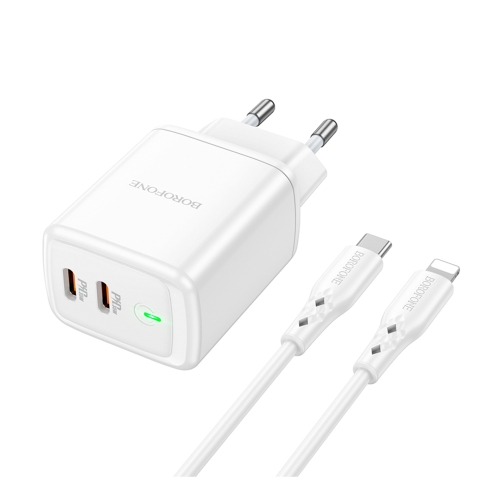 Купить Сетевое Зарядное Устройство Borofone BN9 Reacher PD/QC 35W Type-C to Lightning, 4