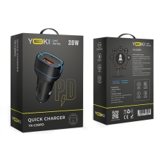 Купити Авто Зарядний пристрій Yoki Led Series YK-C20 PD/QC 20W Купити Авто Зарядний пристрій Yoki Led Series YK-C20 PD/QC 20W