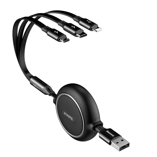 Купити Кабель Baseus Golden Loop 3-in-1 USB to Micro / Lightning / Type-C 3.5A 1.2m CAMLT-JH, 5