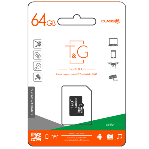 Купити Карта Пам'яті  T&G MicroSDXC 64gb UHS-1 10 Class