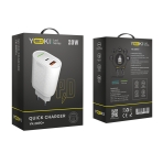 Купить Сетевое Зарядное Устройство Yoki Led Series YK-20PD+QC 20W, 10