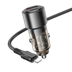 Купити Автомобільний Зарядний Пристрій Borofone BZ20A Smart 83W dual port PD65W+QC18W Type-C to Lightning, 6