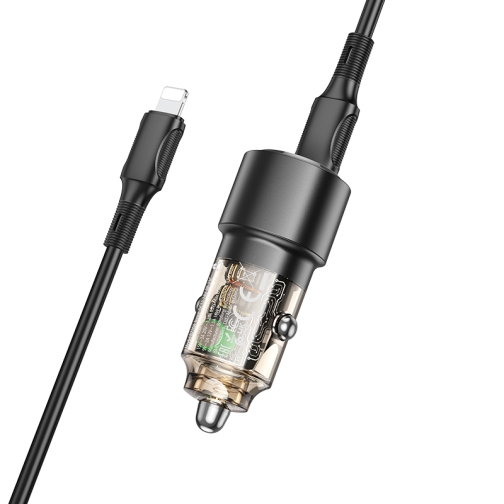 Купити Автомобільний Зарядний Пристрій Borofone BZ20A Smart 83W dual port PD65W+QC18W Type-C to Lightning, 7