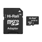 Купити Карта Пам'яті  Hi-Rali MicroSDXC 64gb UHS-1 10 Class & Adapter, 2