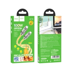 Купить USB Hoco U113 Solid Silicone 100W Type-C to Type-C