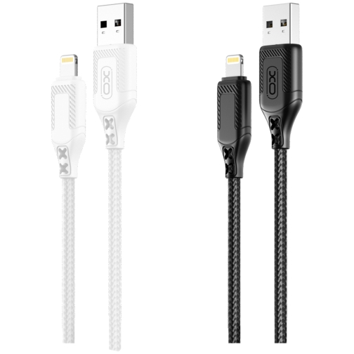Купити Кабель USB XO NB235 Zebra series Braided 2.4A Lightning