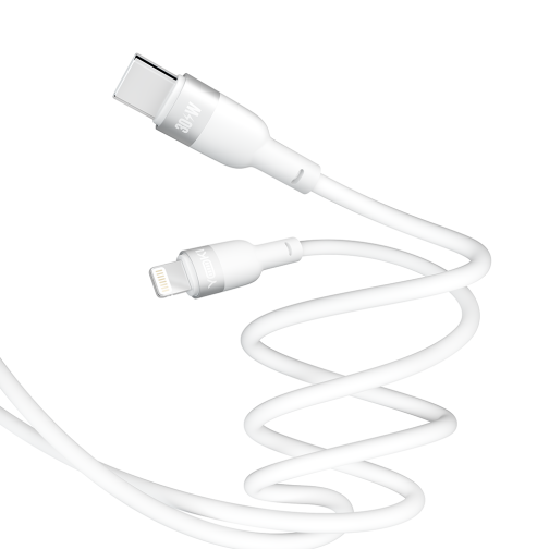 Купити Кабель USB YOKI SILICONE YK-SI50 Type-C to Lightning 30W 1.2m, 7