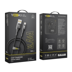 Купити Кабель USB YOKI LED YK-LE17 Lightning 2.4A 1.2m