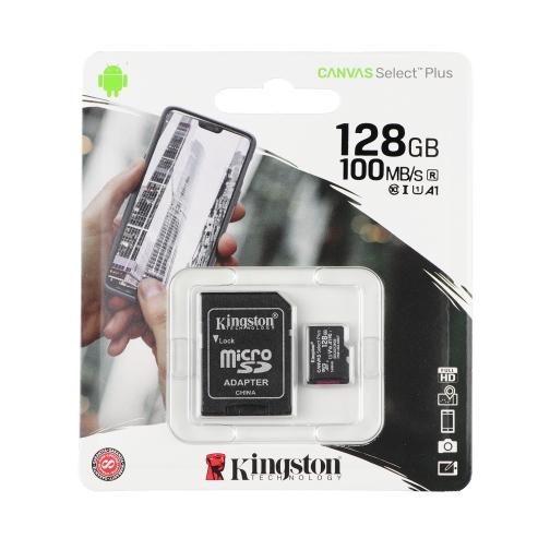 Купити Карта Пам'яті Kingston Canvas Select Plus microSDXC (UHS-1) 128gb 10 Class & Adapter