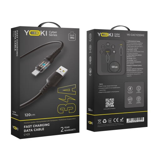 Купить USB YOKI CYBER YK-CY23 Type-C 3A 1.2m, 2