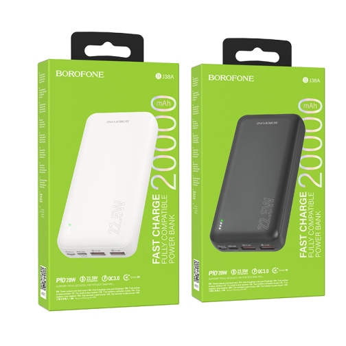 Купити Універсальна Мобільна Батарея Power Bank Borofone BJ38A Power 22.5W+PD20W 20000 mAh, 2