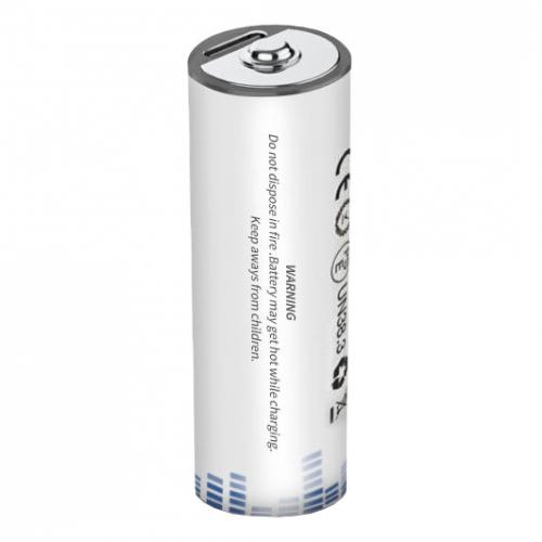 Купити Акумуляторна Батарейка AA (Li-ion) 2500mWh з роз'ємом Type-C (без кабеля)