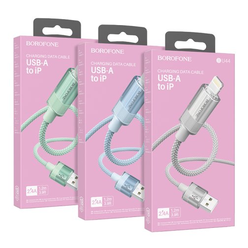 Купити Кабель USB Borofone BU44 Sincero Lightning 2.4A 1.2m