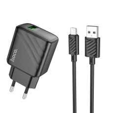 Купить Сетевое Зарядное Устройство Hoco CS21A 1USB QC 18W+USB to Micro