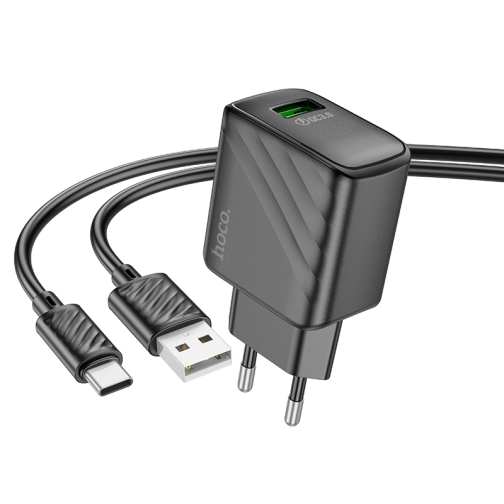 Купить Сетевое Зарядное Устройство Hoco CS21A 1USB QC 18W+USB to Type-C, 3