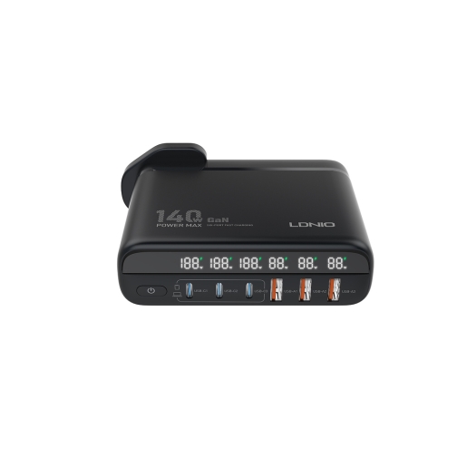 Купить Сетевое Зарядное Устройство LDNIO A6140C 140W LED display GAN