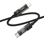 Купити Кабель USB Hoco U116 Transparent PD27W LED Indicator Type-C to Lightning 1.2m, 4