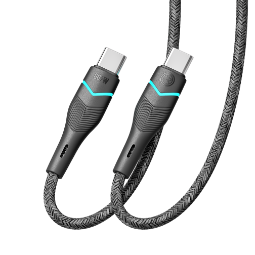 Купить USB Ridea RC-RL15 RGB Light Type-C to Type-C 60W 1.2m, 4