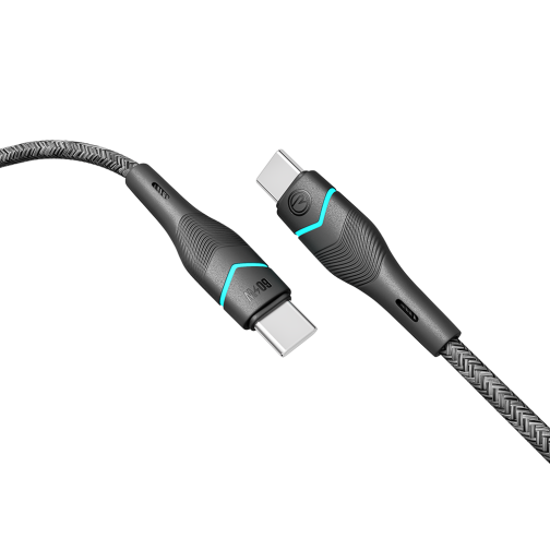 Купить USB Ridea RC-RL15 RGB Light Type-C to Type-C 60W 1.2m, 6