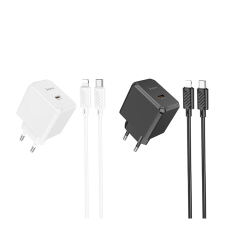 Купить Сетевое Зарядное Устройство Hoco CS13A 1USB-C PD/QC 20W+Type-C to Lightning