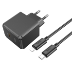 Купити Мережевий Зарядний Пристрій Hoco CS13A 1USB-C PD/QC 20W+Type-C to Lightning, 4