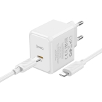 Купити Мережевий Зарядний Пристрій Hoco CS13A 1USB-C PD/QC 20W+Type-C to Lightning, 6
