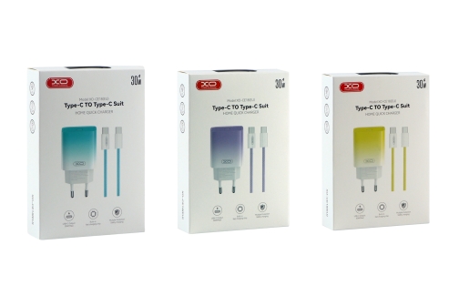 Купити Мережевий Зарядний Пристрій XO CE18 1Type-C PD/QC 30W Type-C to Type-C, 14