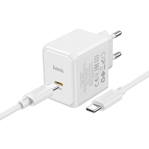 Купить Сетевое Зарядное Устройство Hoco CS13A 1USB-C PD/QC 20W+Type-C to Type-C, 6