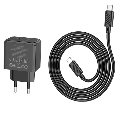 Купить Сетевое Зарядное Устройство Hoco CS13A 1USB-C PD/QC 20W+Type-C to Type-C, 7