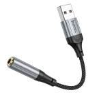 Купити Перехідник Hoco LS36 Sound Card USB to AUX 3.5mm (female) 12cm, 6