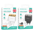 Купить Сетевое Зарядное Устройство Borofone BAS33A 2USB-C PD/QC45W Type-C to Type-C, 2