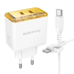 Купить Сетевое Зарядное Устройство Borofone BAS33A 2USB-C PD/QC45W Type-C to Type-C, 5