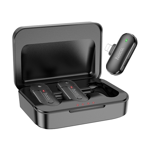 Купити Мікрофон Петличний Бездротовий Hoco DI56 Twin Lightning