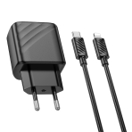 Купить Сетевое Зарядное Устройство Hoco CS23A 1USB/1USB-C PD/QC 30W+Type-C to Lightning, 6