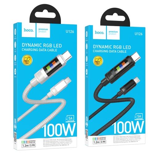 Купити Кабель USB Hoco U126 100W Type-C to Type-C 1.2m