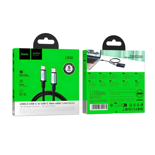 Купити Кабель USB Hoco US10 Type-C to Type-C USB3.0/5GB 0.5m, 5