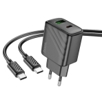 Купить Сетевое Зарядное Устройство Hoco CS23A 1USB/1USB-C PD/QC 30W+Type-C to Type-C, 4
